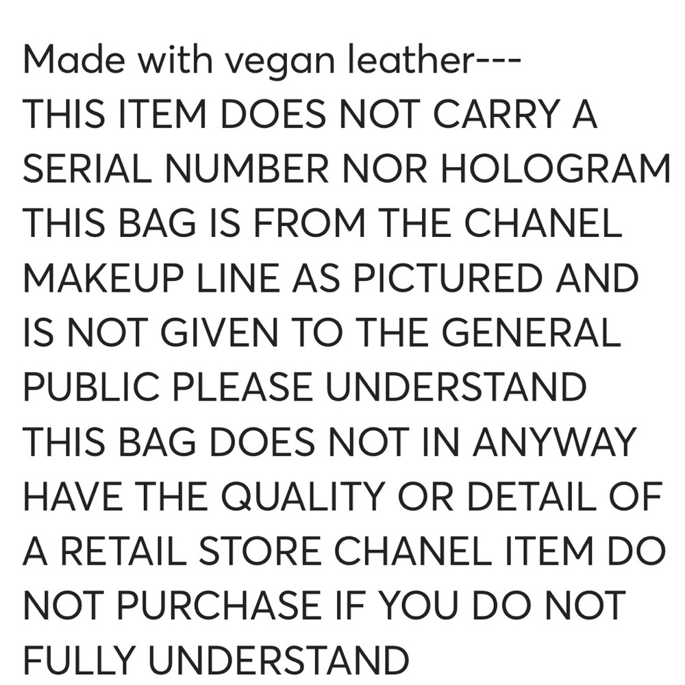 NIB CHANEL MAKEUP LINE Black Quilted VEGAN Leather Crossbody - Picture 11 of 11